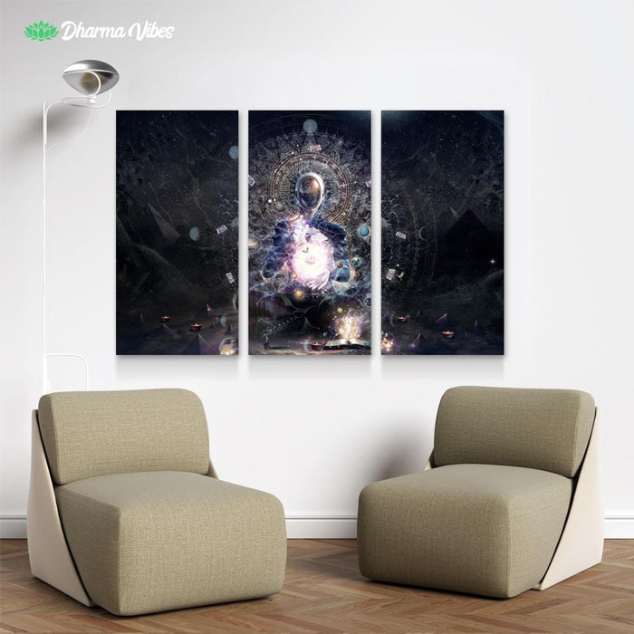 Cosmic Ritual by Cameron Gray 3-Piece Canvas