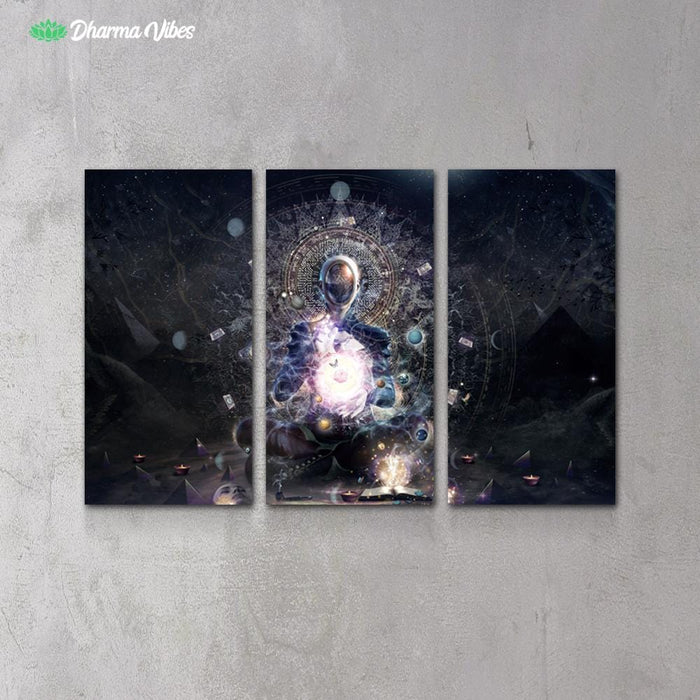 Cosmic Ritual by Cameron Gray 3-Piece Canvas