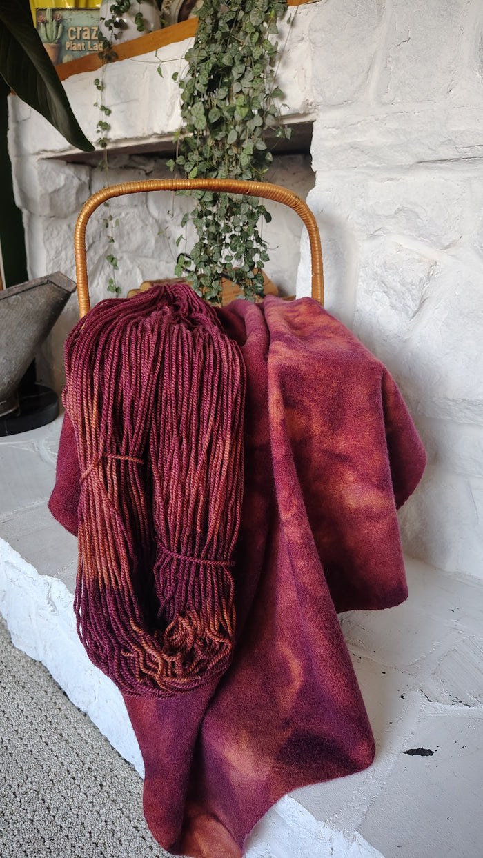 Cranberry Crush A Hand Dyed Wool