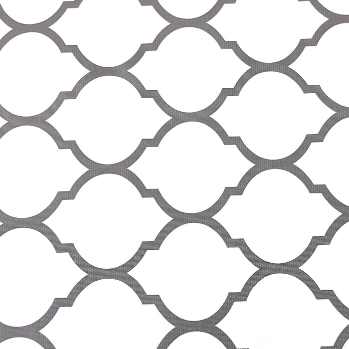 freckled sage damask gray oilcloth swatch