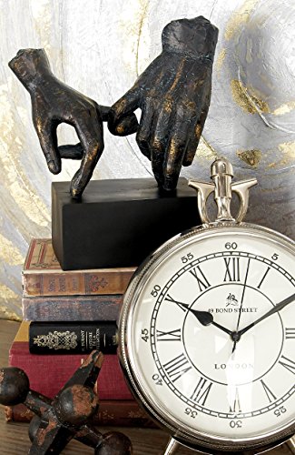 Deco Hands Statue on Block Base - EK CHIC HOME