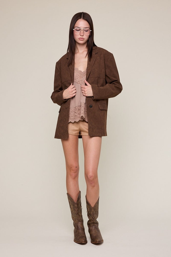 Double Buttons Oversized Jacket