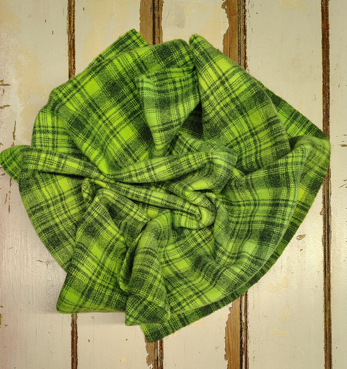 Electric Lime Hand Dyed Plaid Wool (Medium) (Wholesale)