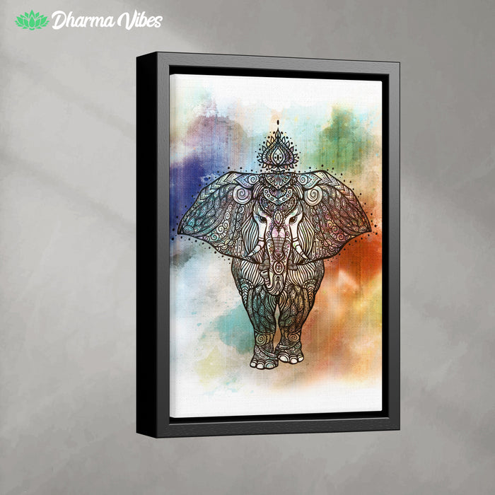 Elephant mandalas by McAshe 1-Piece Canvas