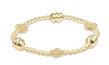 enewton Sig Cross Gold & Admire Gold 3mm Gold Bracelet