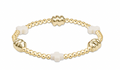 enewton Signature Cross Off-White & Admire Gold 3mm Gold Bracelet