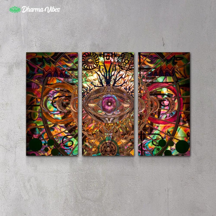 Eye of the Storm by LightWizard 3-Piece Canvas Art