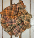 Flaming Orange Hand Dyed Plaid Wool (Medium) (Wholesale)