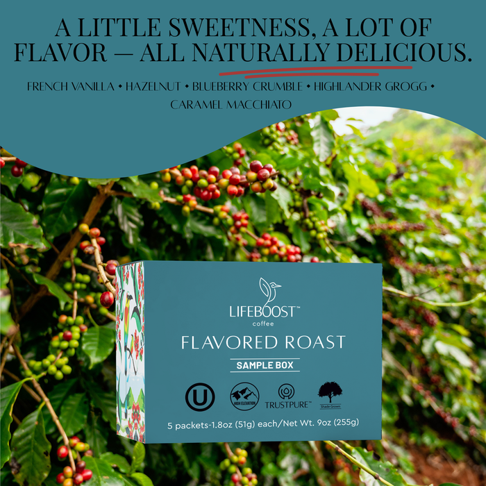 Flavored Sample Pack - Lifeboost Coffee