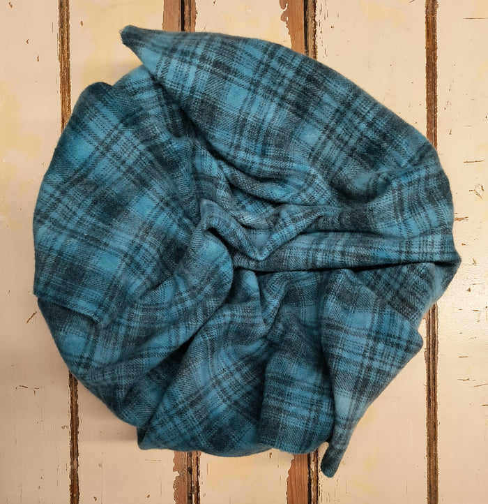 FOREST GREEN Hand Dyed Plaid Wool (Medium)