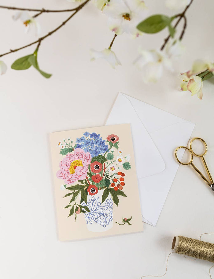 Garden Vase Greeting Card - Botanica Paper Co.