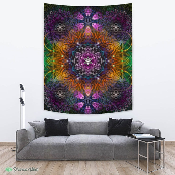 Geometric Color by YantrArt Design Mandala Tapestry