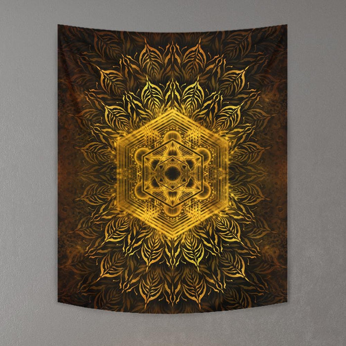 GOLDEN METATRONIC by YantrArt Tapestry