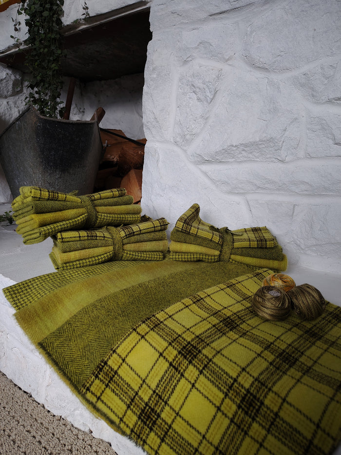 Grasshopper Hand Dyed Wool Fat Eighth Bundle