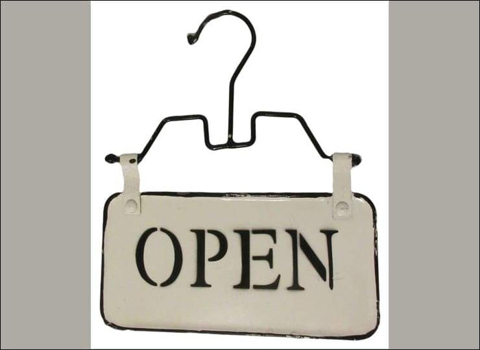 Hanging Metal OPEN CLOSE Sign