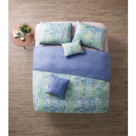 Harmony 5-Piece Reversible Paisley Bedding Quilt Set - EK CHIC HOME