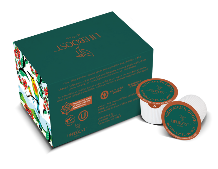 Highlander Grogg Coffee Pods - Lifeboost Coffee