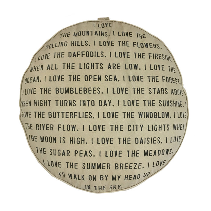I Love The Mountains Floor Pouf