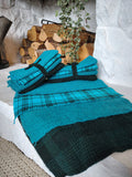 Imperial Blue Hand Dyed Wool Fat Sixteenth Bundle