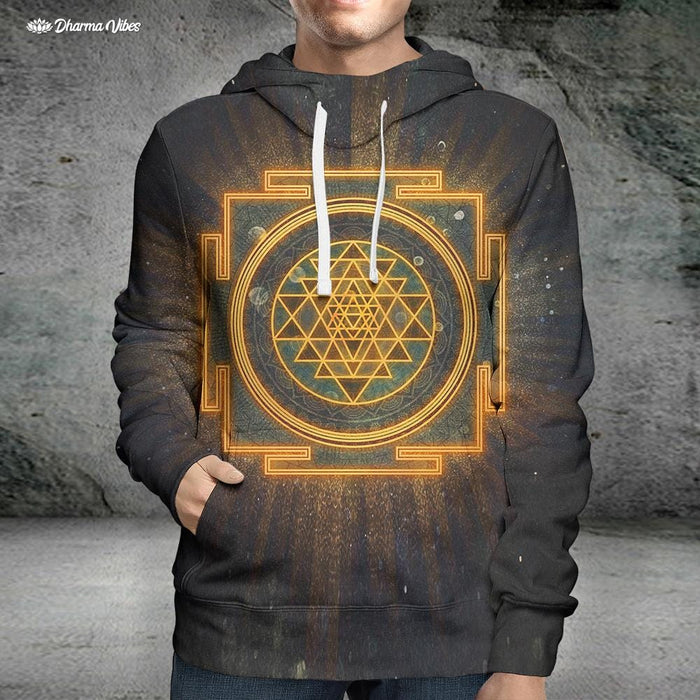 Incandescent Sri Yantra by McAshe Hoodie