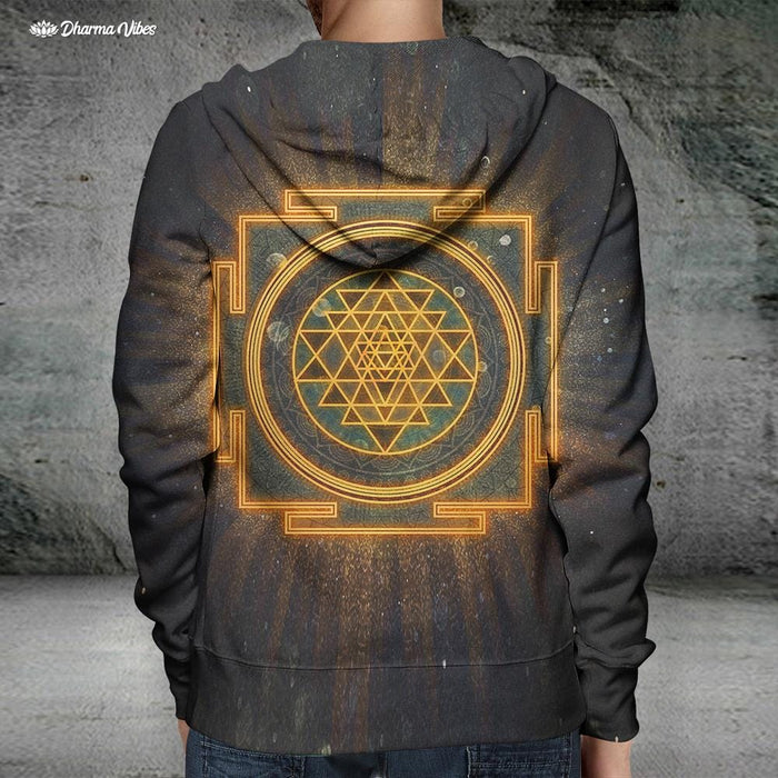 Incandescent Sri Yantra by McAshe Hoodie