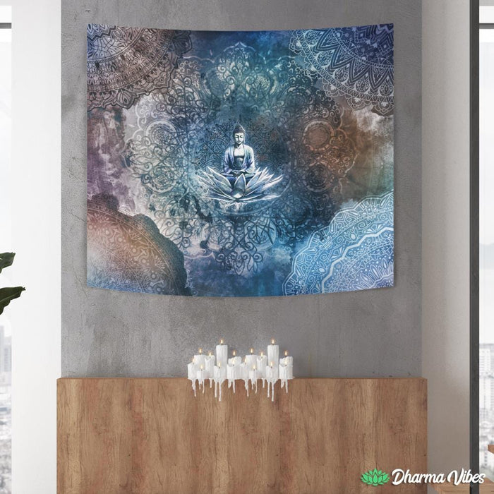 Interiorized Buddha meditation by McAshe Tapestry