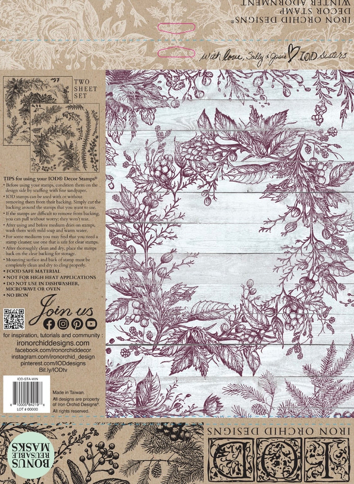 IOD Winter Adornment Stamp