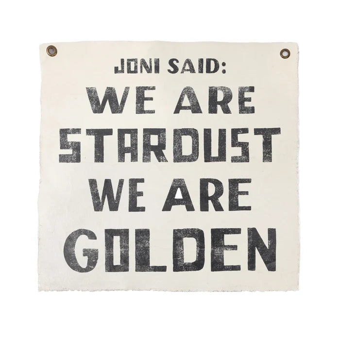 "Joni Said" Hand Printed Wall Hanging