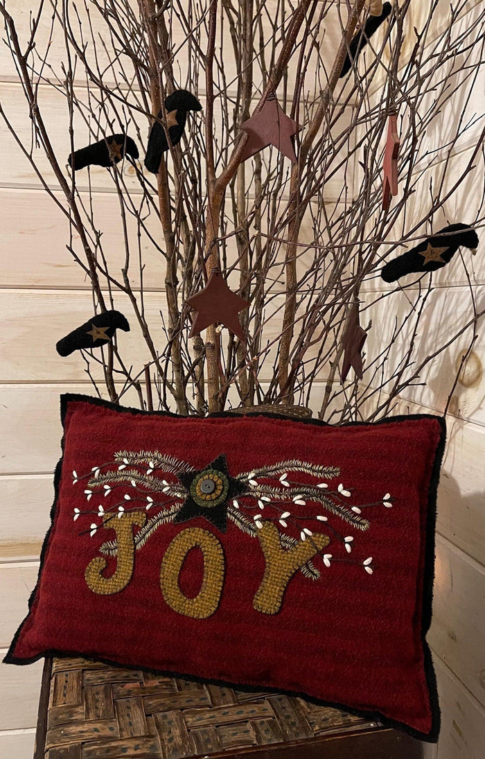 JOY To The World PILLOW Paper Pattern - All About Ewe Wool Shop