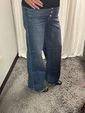 Judy Blue HW Button-Fly Straight w/Back Welt Pkts - Posh West Boutique