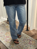 Judy Blue  HW Tummy Control Contrast Wash Straight Jeans - Posh West Boutique