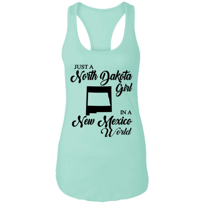Just A North Dakota Girl In A New Mexico World T Shirt - T-shirt Teezalo