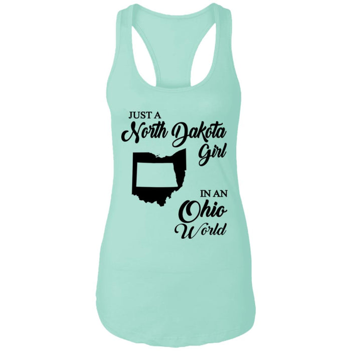 Just A North Dakota Girl In An Ohio World T Shirt - T-shirt Teezalo