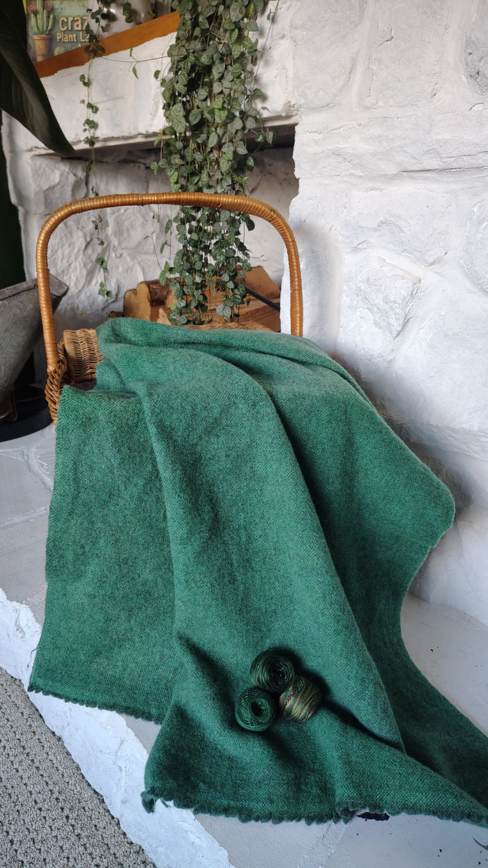 Leaf Hand Dyed Herringbone Wool