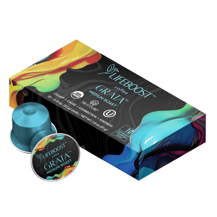 Grata Medium Roast Capsule  – - Lifeboost Coffee
