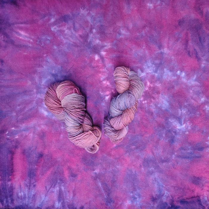 Lilac Blue Hand Dyed Wool Yarn (Wholesale)