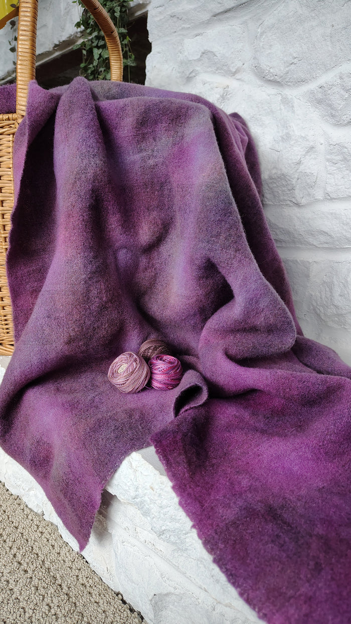 Lilac Hand Dyed Wool Fat Eighth Bundle