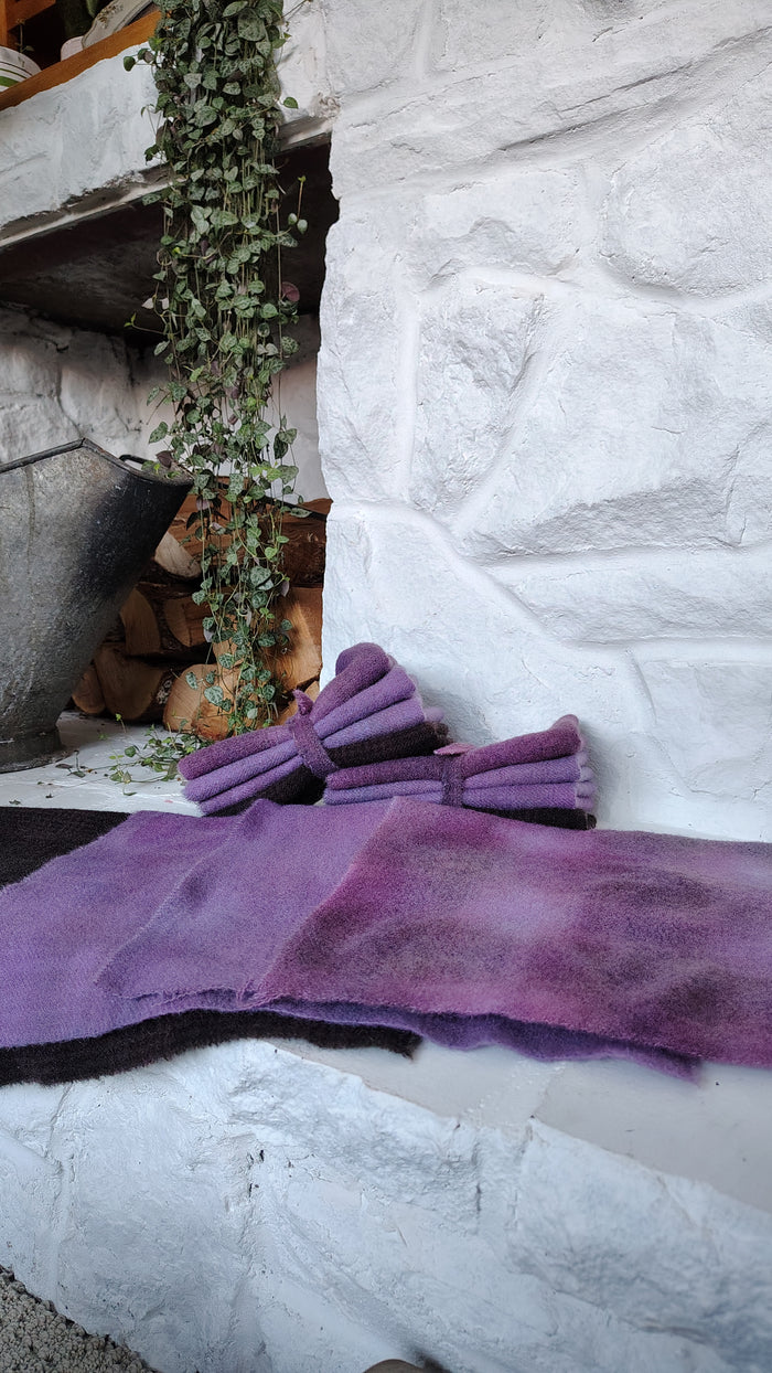 Lilac Hand Dyed Wool Fat Sixteenth Bundle