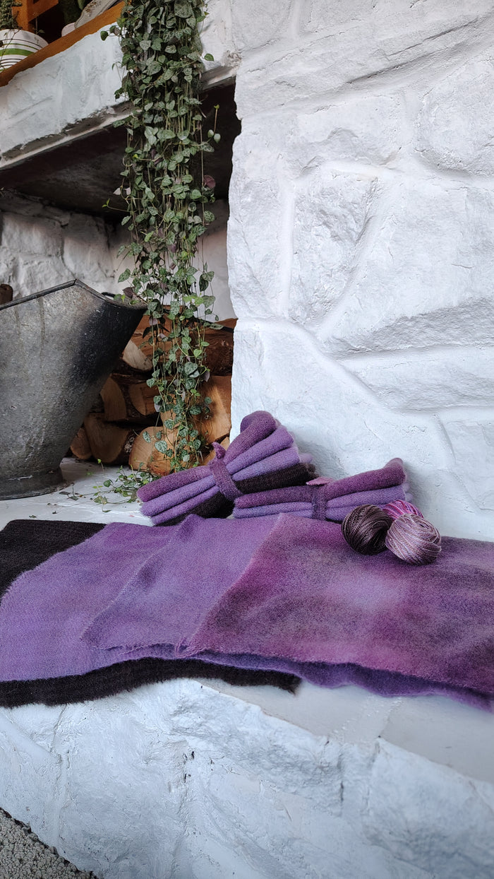 Lilac Hand Dyed Wool Fat Sixteenth Bundle