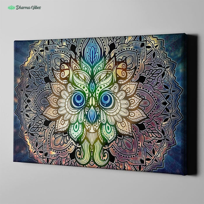 Mandala Colorful Owl by McAshe 1-Piece Canvas