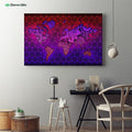 Mandala World Map by YantrArt Design 1-Piece Canvas