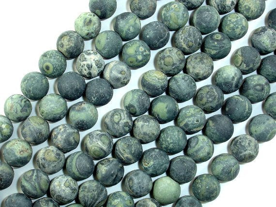 Matte Kambaba Jasper Beads, Round, 10mm-BeadBasic