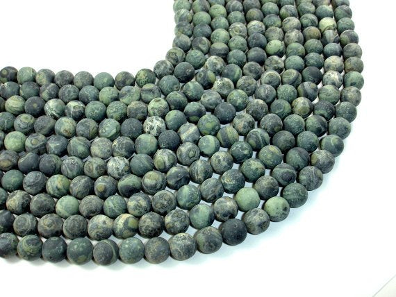Matte Kambaba Jasper Beads, Round, 10mm-BeadBasic