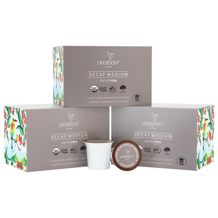 Earth-Friendly Medium Decaf roast Coffee Pods