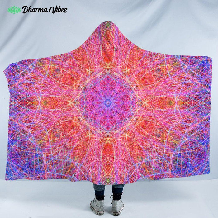 Metacronic Trip by Yantrart Hooded Blanket