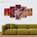 Metatrons - Red by YantrArt 5-Piece Canvas