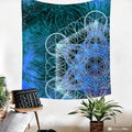 Metatrons Blue by YantrArt Design Tapestry