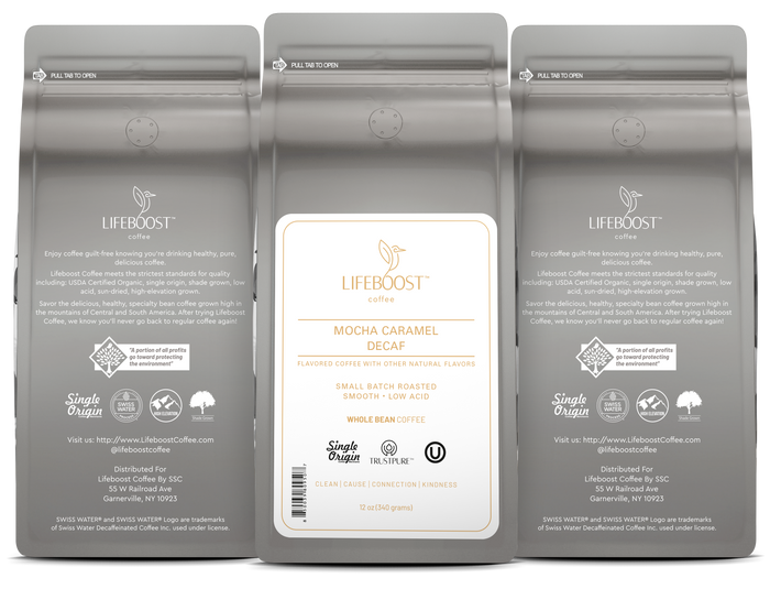 Mocha Caramel Latte Decaf - Lifeboost Coffee