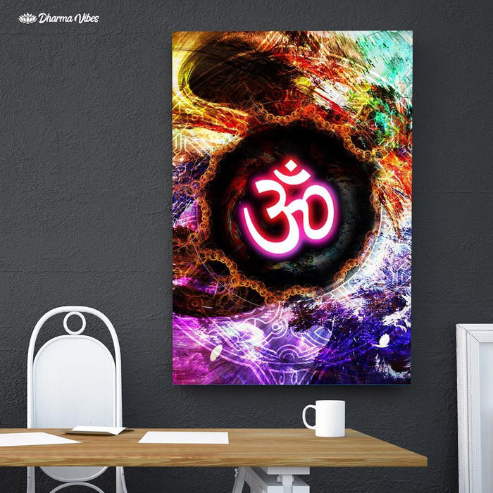 Multicolored Om by McAshe 1-Piece Canvas