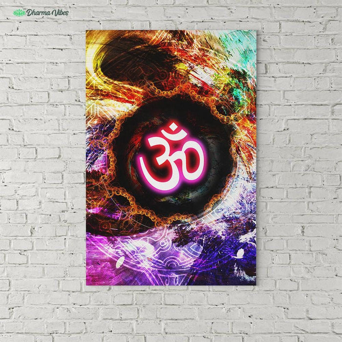 Multicolored Om by McAshe 1-Piece Canvas